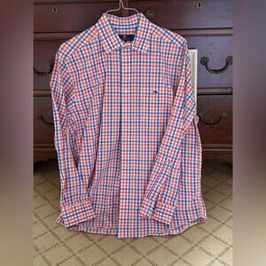Vineyard Vines Classic Tucker Bright Gingham Patchwork Shirt L